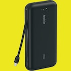 Batterie de secours 20 000 mah + câble intégré usb-c - BELKIN - Hyper U à Draguignan Batterie de secours 20 000 mah + câble intégré usb-c - BELKIN en promo chez Hyper U Draguignan à 23,99 €