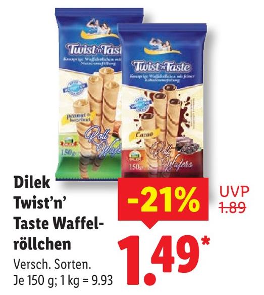 Twist’n’ Taste Waffelröllchen Cacao