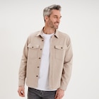 Promo Surchemise droite mélange coton stretch gris clair homme à 20,99 € dans le catalogue La Halle à Gannat