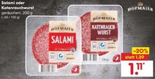 Salami oder Katenrauchwurst bei Netto Marken-Discount in Gütersloh Salami oder Katenrauchwurst im Angebot bei Netto Marken-Discount Gütersloh für 1,11 €