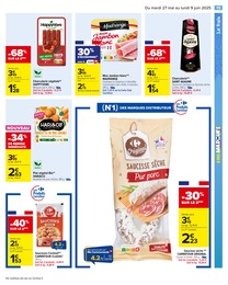 Prix et réduction Jambon dans le prospectus Carrefour en cours Offre Jambon dans le catalogue Carrefour du moment à la page 21