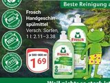Handgeschirrspülmittel im Angebot bei GLOBUS in Krefeld Handgeschirrspülmittel Angebote von Frosch bei GLOBUS Krefeld für 1,69 €