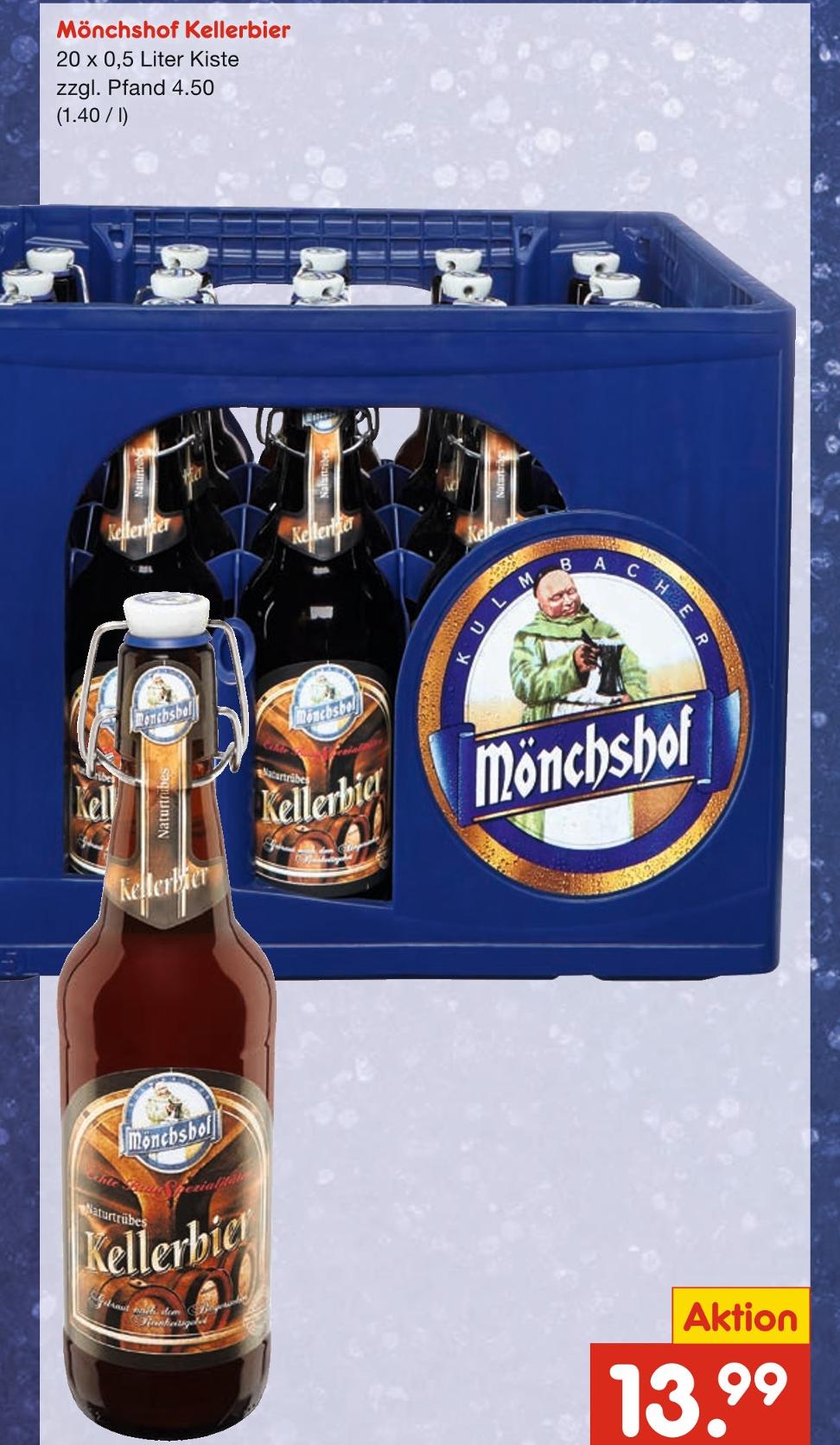 Kellerbier Angebote von Mönchshof bei Netto Marken-Discount Geseke für 13,99 €
