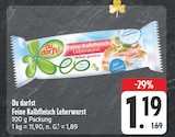 Feine Kalbfleisch Leberwurst bei EDEKA im Kemnath Prospekt für 1,19 €