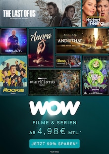 Aktueller WOW Prospekt (Fürstenwalde (Spree)) WOW Prospekt "Filme und Serien ab 4,98€ mtl." mit Seite (Fürstenwalde (Spree))
