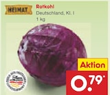 Rotkohl im Angebot bei Netto Marken-Discount in Grevenbroich Rotkohl Angebote von Heimat bei Netto Marken-Discount Grevenbroich für 0,79 €