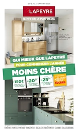 Prospectus Lapeyre, "QUI MIEUX QUE LAPEYRE POUR COMMENCER L'ANNÉE MOINS CHÈRE" à Paris et alentours, 16 pages, 02/01/2025 - 27/01/2025 Catalogue Lapeyre "QUI MIEUX QUE LAPEYRE POUR COMMENCER L'ANNÉE MOINS CHÈRE" à Paris et alentours, 16 pages, 02/01/2025 - 27/01/2025