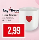 Herz Becher im Angebot bei Kaufhaus Stolz in Flensburg Herz Becher Angebote von Tony Brown bei Kaufhaus Stolz Flensburg für 2,99 €