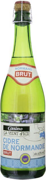 Géant Casino Paris - Cidre Brut de Normandie 4,5% vol. Promo Cidre Brut de Normandie 4,5% vol. dans le catalogue Géant Casino "Les 366 jours les + promo de France" à Paris