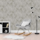 Papier peint vinyle gris imitation béton en promo chez Décor Discount Échirolles à 9,90 €