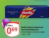 Original italienische Hartweizenteigwaren Angebote von Barilla bei GLOBUS Neubrandenburg für 0,69 €