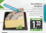 Allgäuer Bergkäse im EDEKA Prospekt Allgäuer Bergkäse von herz im aktuellen EDEKA Prospekt für 1,33 €