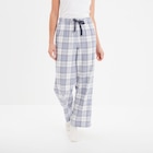 Pantalon de pyjama en coton ajusable bleu femme - La Halle à Villeneuve-d'Ascq Pantalon de pyjama en coton ajusable bleu femme en promo chez La Halle Villeneuve-d'Ascq à 17,99 €
