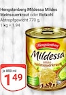 Aktuelle Sauerkraut Angebote bei GLOBUS in Krefeld Aktuelles Mildessa Mildes Weinsauerkraut Angebot bei GLOBUS in Krefeld ab 1,49 €