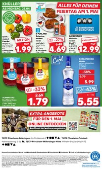 Wodka im aktuellen Kaufland Prospekt (Pforzheim) Wodka im Kaufland Prospekt "KNĂśLLER" mit 50 Seiten (Pforzheim)