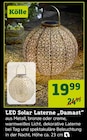 LED Solar Laterne "Damast" Angebote von Kölle bei Pflanzen Kölle Böblingen für 19,99 €