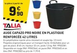 Promo Auge capazo pro noire en plastique renforcée 42 litres à 9,90 € dans le catalogue Tout Faire à La Couronne