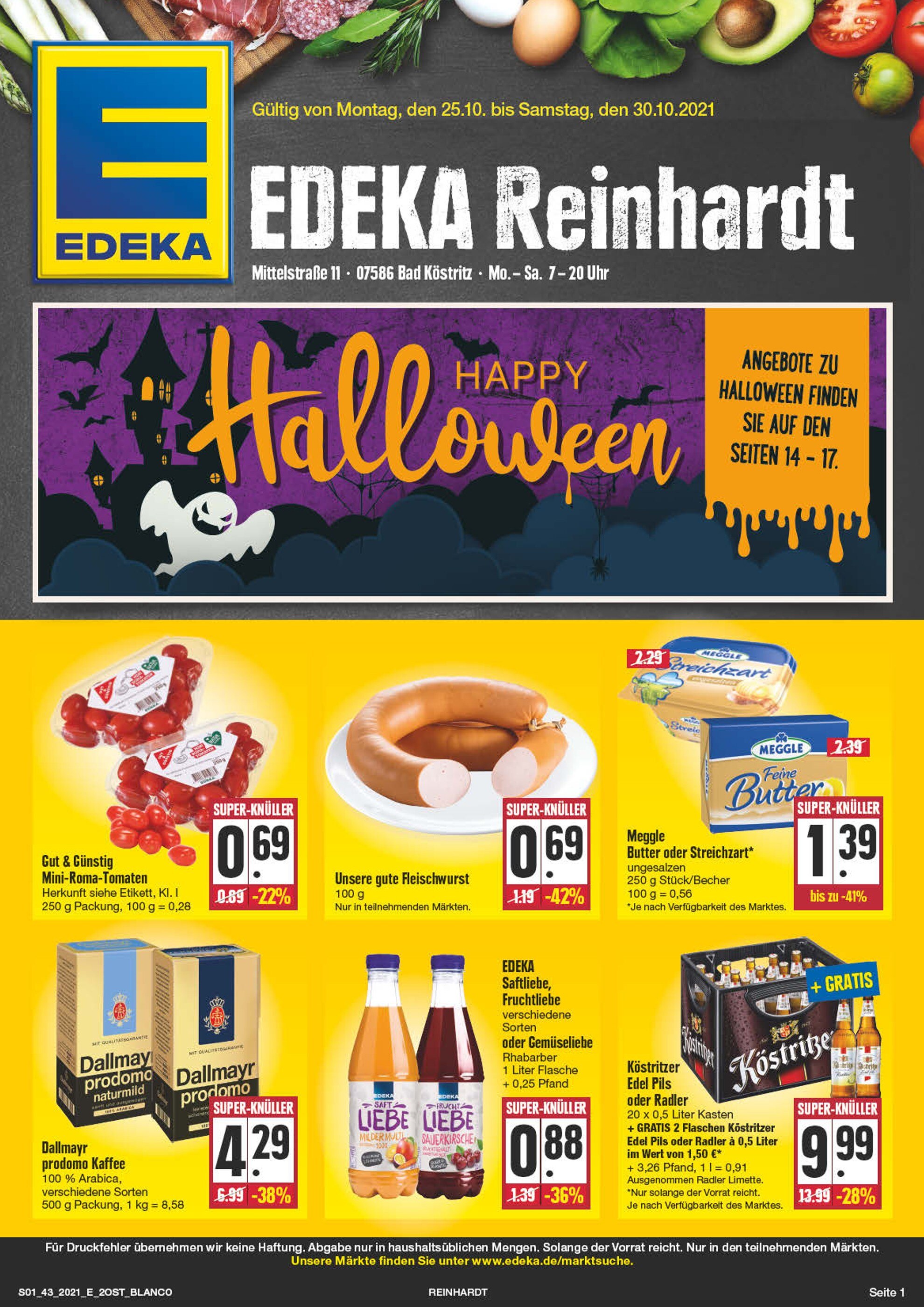 EDEKA Prospekt für Kretzschau mit 24 Seiten EDEKA Prospekt für Kretzschau: "Wir lieben Lebensmittel!", 24 Seiten, 25.10.2021 - 30.10.2021