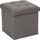 Coffre pouf pliable Lysandre en promo chez Maxi Bazar Calais à 14,99 €