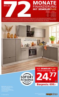 Küche im Segmüller Prospekt "Moderne Küchen mega günstig" mit 16 Seiten (Leverkusen)