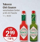 Chili im V-Markt Prospekt Chili Saucen von Tabasco im aktuellen V-Markt Prospekt für 2,99 €
