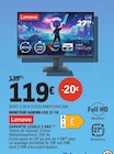 Moniteur gaming LO0 27-10 - LENOVO - E.Leclerc Moniteur gaming LO0 27-10 - LENOVO à 119,00 € dans le catalogue E.Leclerc