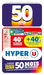 Prospectus Hyper U, "50 ANS MAGASINS U" à Verel-de-Montbel et alentours, 48 pages, 09/09/2025 - 21/09/2025 Catalogue Hyper U "50 ANS MAGASINS U" à Verel-de-Montbel et alentours, 48 pages, 09/09/2025 - 21/09/2025