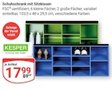 Schuhschrank mit Sitzkissen Angebote von KESPER bei GLOBUS Oberhausen für 17,99 €