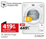 Sèche-linge hublot CSE H8ELE-S - Candy en promo chez But Sèche-linge hublot CSE H8ELE-S - Candy dans le catalogue But
