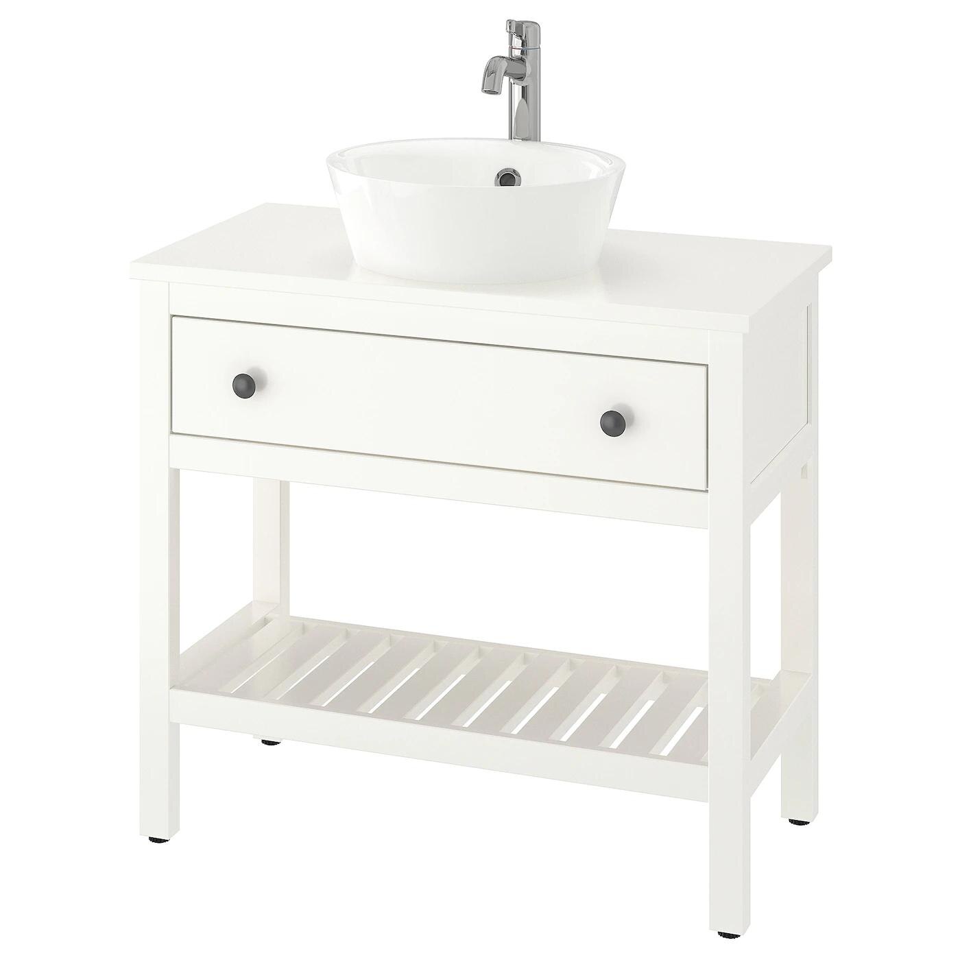 von HEMNES / KATTEVIK Waschbeckenschrank off + Waschb 40 weiß/VOXNAN Mischbatterie von HEMNES / KATTEVIK