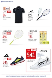 Prix et réduction Tennis Homme dans le prospectus Intersport en cours Offre Tennis Homme dans le catalogue Intersport du moment à la page 12