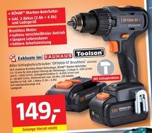 Akku-Schlagbohrschrauber 'DF1000-ST Brushless' bei BAUHAUS in Heidenheim Akku-Schlagbohrschrauber 'DF1000-ST Brushless' im Angebot bei BAUHAUS Heidenheim für 149,00 €