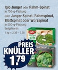Junger Spinat von Iglo im aktuellen V-Markt Prospekt