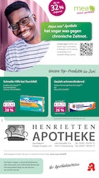 mea - meine apotheke Prospekt für Oranienburg mit 4 Seiten mea - meine apotheke Prospekt für Oranienburg: "Unsere Juni-Angebote", 4 Seiten, 01.06.2026 - 30.06.2026