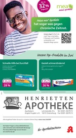 mea - meine apotheke Apotheken Prospekt der aktuellen Woche mit 4 Seiten, gültig von 01.06.2026 bis 30.06.2026, in Oranienburg und Umgebung Aktueller mea - meine apotheke Apotheken Prospekt in Oranienburg und Umgebung, "Unsere Juni-Angebote" mit 4 Seiten, 01.06.2026 - 30.06.2026