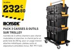 Promo Pack 3 caisses à outils sur trolley à 232,80 € dans le catalogue Tout Faire à Marcellaz-Albanais