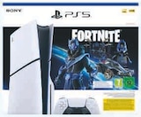 Pack Console PS5 Slim Edition Standard - Fortnite - Sony - Hyper U à Saint-Brieuc Pack Console PS5 Slim Edition Standard - Fortnite - Sony en promo chez Hyper U Saint-Brieuc à 549,99 €