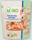 Crevettes cuites et décortiquées - U BIO - Super U à Niort Crevettes cuites et décortiquées - U BIO en promo chez Super U Niort à 2,67 €
