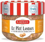 Le pâté landais au foie gras de canard (20%) - LARTIGUE & FILS en promo chez Intermarché Le pâté landais au foie gras de canard (20%) - LARTIGUE & FILS dans le catalogue Intermarché