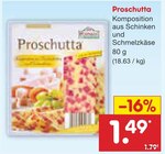 Komposition aus Schinken und Schmelzkäse im Angebot bei Netto Marken-Discount in Bautzen Komposition aus Schinken und Schmelzkäse Angebote von Proschutta bei Netto Marken-Discount Bautzen für 1,49 €