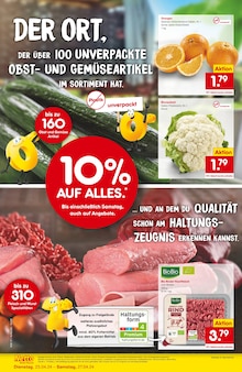 Rindfleisch im Netto Marken-Discount Prospekt "Wiedereröffnung - 10% auf alles" mit 6 Seiten (Moers)