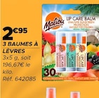3 baumes à lèvres - Malibu en promo chez Gifi 3 baumes à lèvres - Malibu dans le catalogue Gifi
