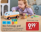 Holz-Fahrzeuge, groß im ALDI Nord Prospekt Holz-Fahrzeuge, groß von Toylino im aktuellen ALDI Nord Prospekt für 9,99 €