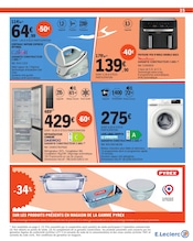 Promos Electroménager Linge dans le catalogue "VOS SUPER POUVOIRS D'ACHAT" de E.Leclerc à la page 35