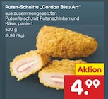 Puten-Schnitte „Cordon Bleu Art“ Angebote bei Netto Marken-Discount Unna für 4,99 €