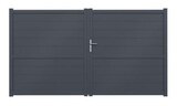 Portail Jardimat aluminium Perth gris anthracite - 350 x h.166 cm en promo chez Castorama Lille à 839,92 €