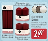 Stabkerzen mit Rillen Angebote von HOME CREATION bei ALDI Nord Stralsund für 2,49 €