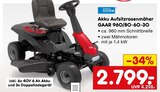 Akku Aufsitzrasenmäher GAAR 960/80-60-30 Angebote von Güde bei Netto Marken-Discount Cuxhaven für 2.799,00 €