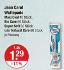 Maxi Oval Wattepads im V-Markt Prospekt Maxi Oval Wattepads von Jean Carol im aktuellen V-Markt Prospekt für 1,29 €