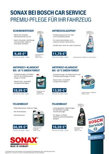 Pflege im Bosch Car Service Prospekt "Kleine Details. Große Wirkung. Meine Werkstatt mit AHA-Effekt." mit 21 Seiten (Frankfurt (Main))